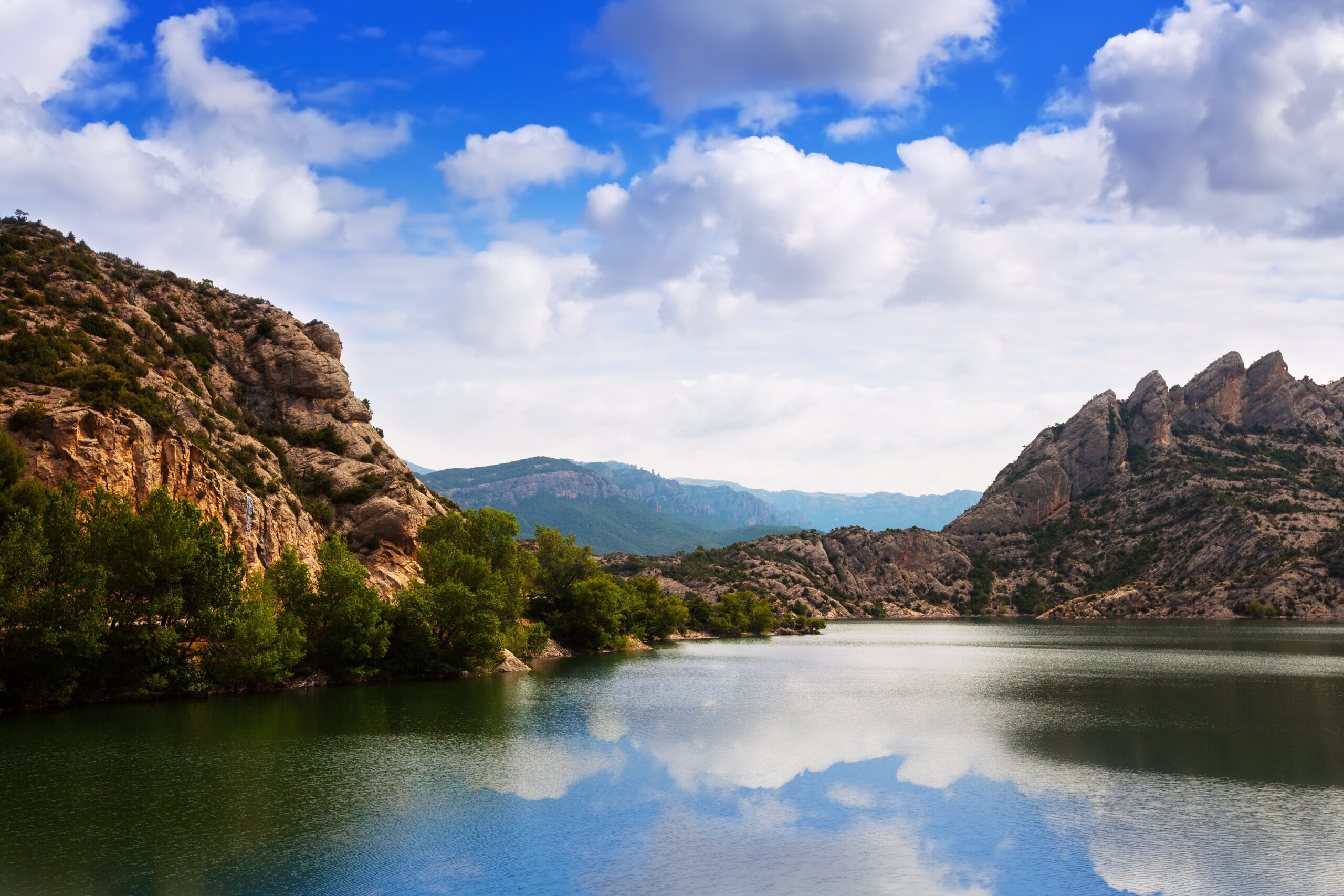landscape with mountains lake. Lleida, Catalonia